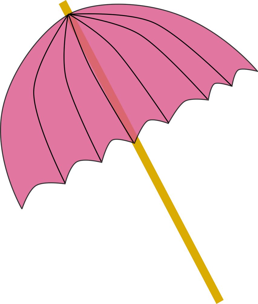 Růžový deštník pro holčičky