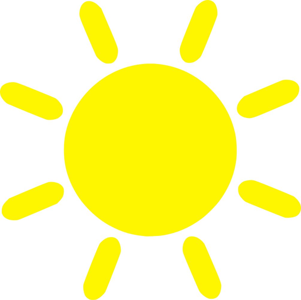 Obrázek, ikona, symbol slunečno