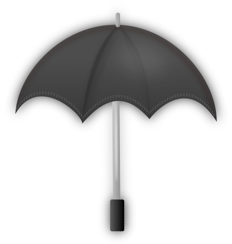 Klasický černý deštník