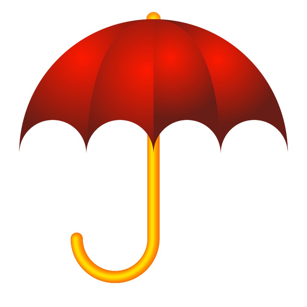 Obyčejný červený deštník