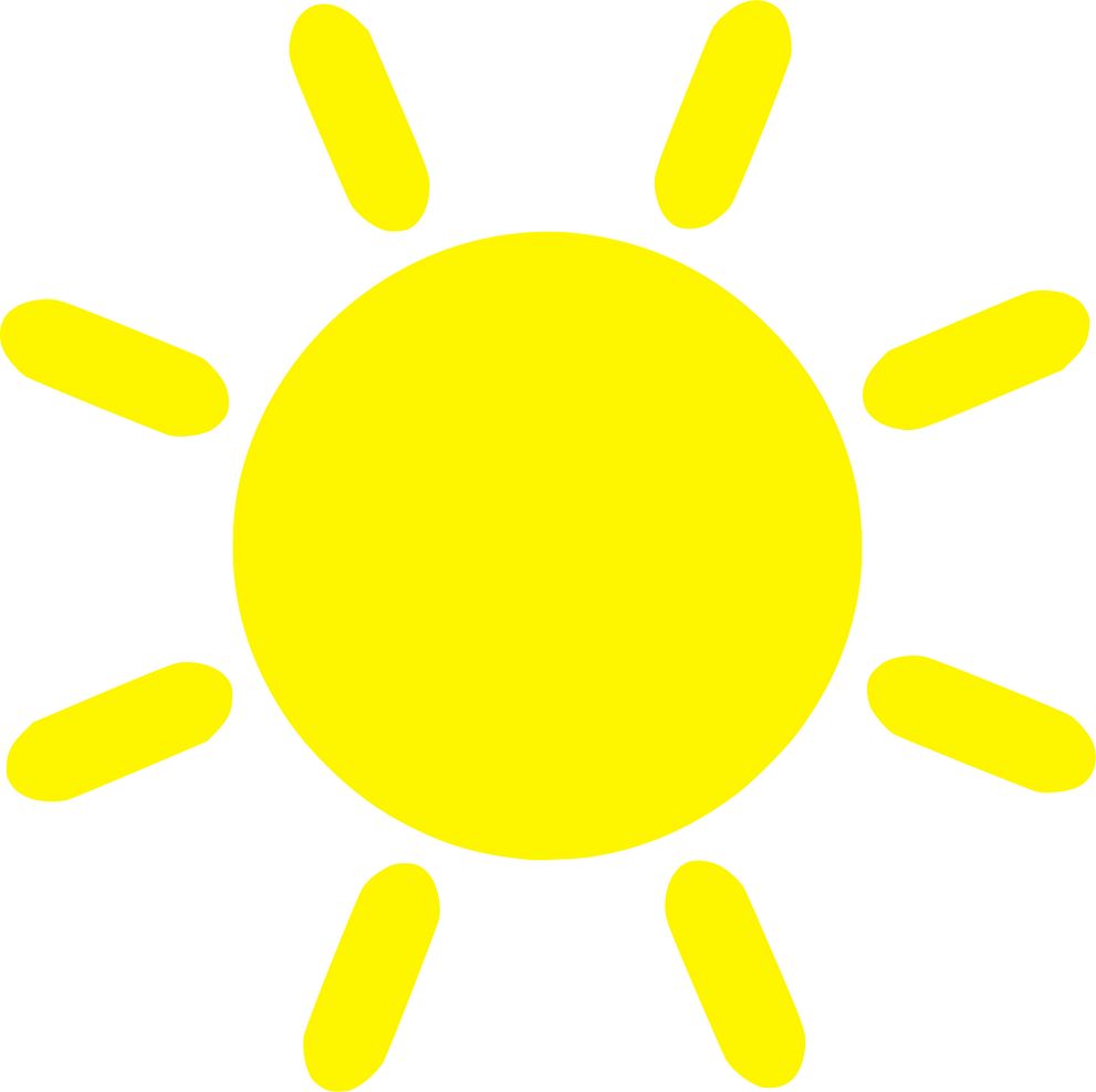 Obrázek, ikona, symbol slunečno