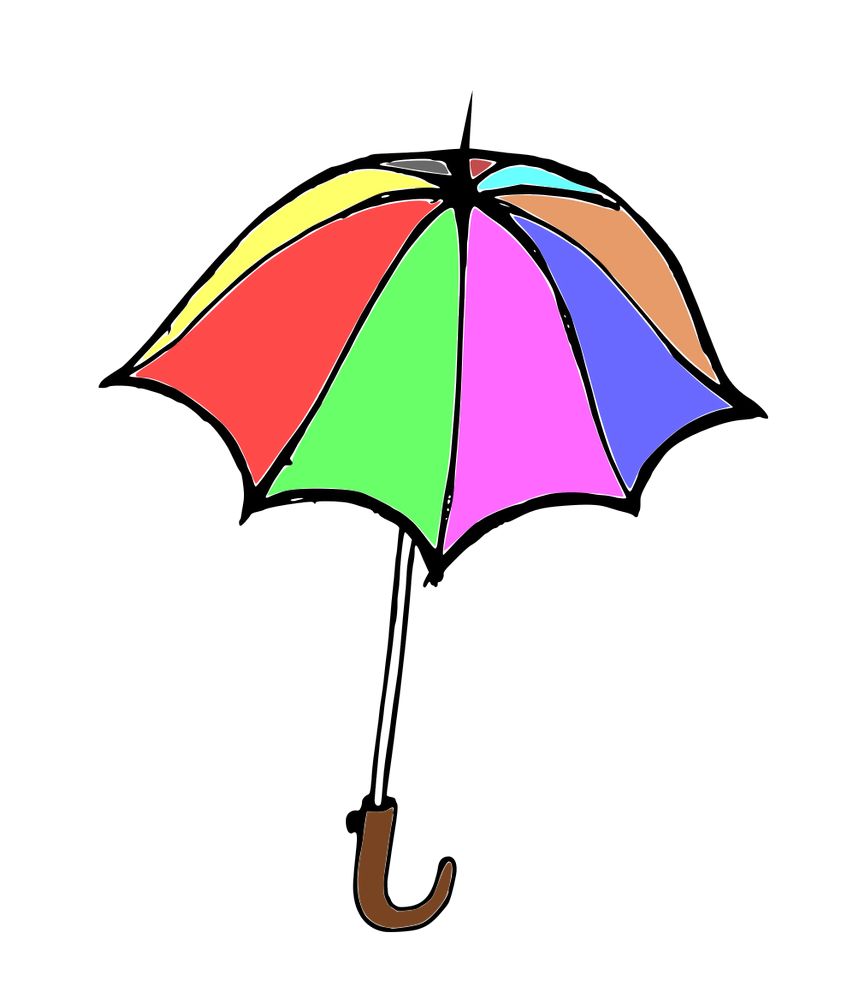 Barevný deštník