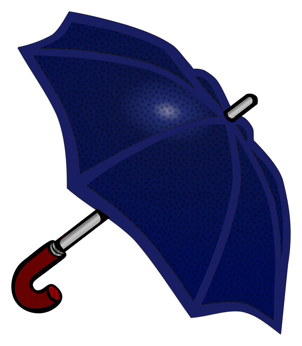Modrý deštník do deště